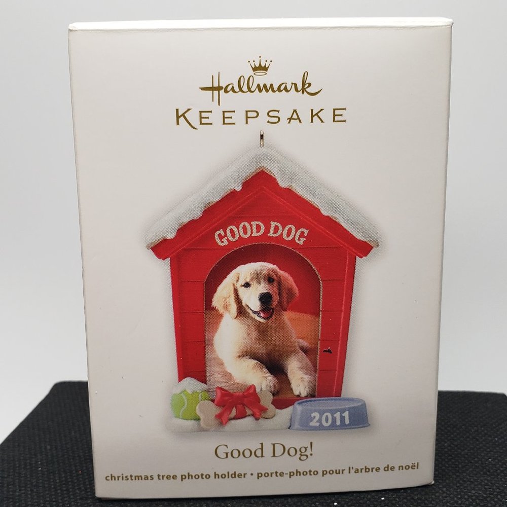 NIB Hallmark Keepsake Photo Holder Ornament: Good Dog! 2011